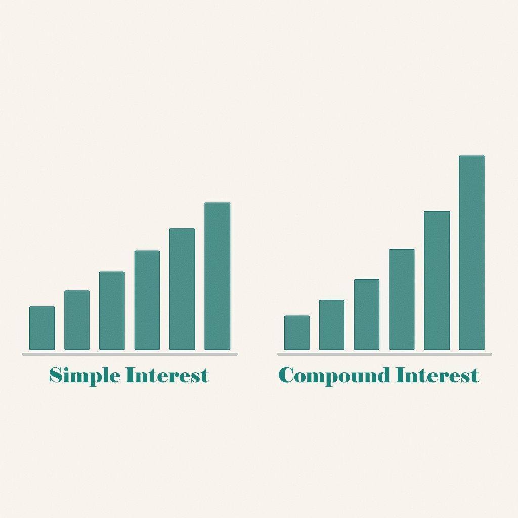 Simple Interest vs. Compound Interest — The Difference That Decides Your Financial Future